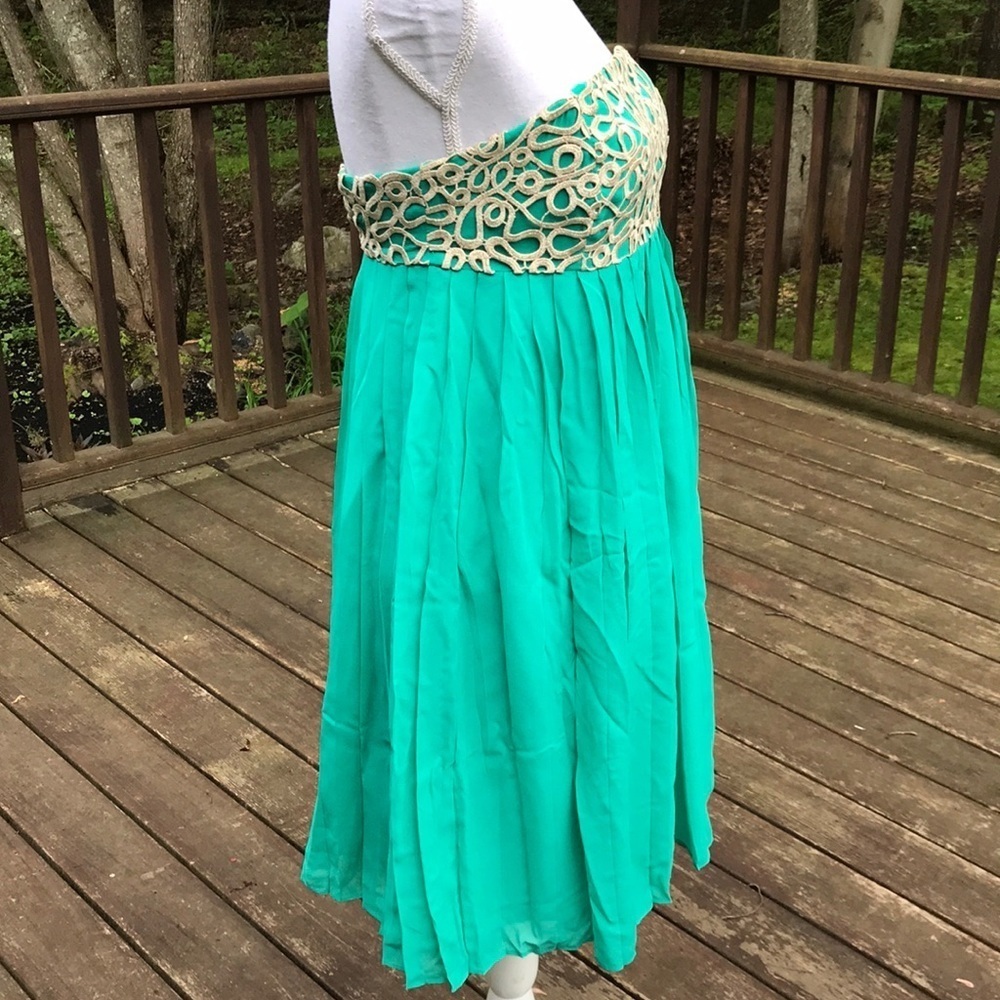 LILLY PULITZER Size 4 silk Jillie strapless dress - Picture 3 of 8